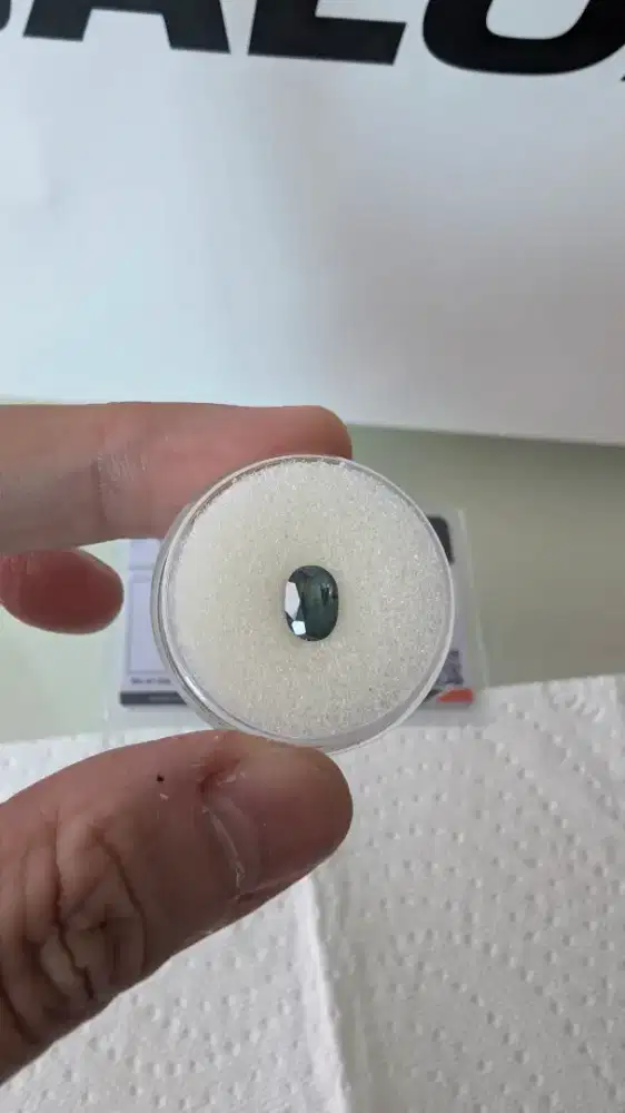 Natural Greenish Blue Sapphire 1.07ct Oval