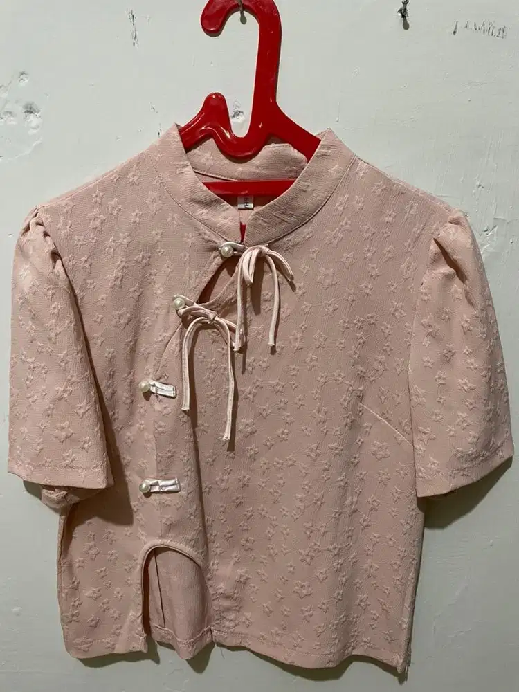 cheongsam wanita pink