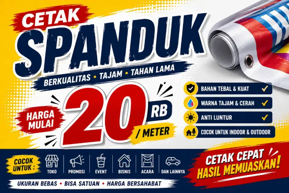 Cetak banner permeter 20 rb