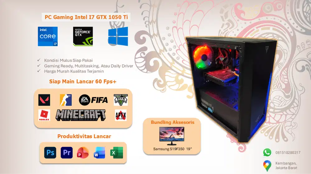 FULL SET PC GAMING + MONITOR