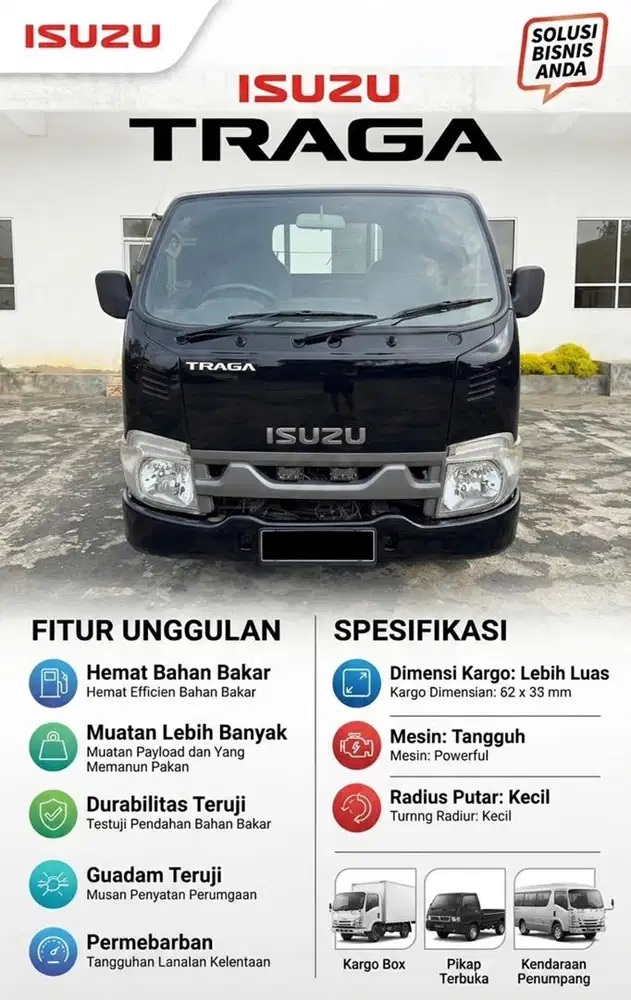Isuzu TRAGA Pick Up Diesel MT Tahun 2025/26 Plat BG Mulus SIAP PAKAI