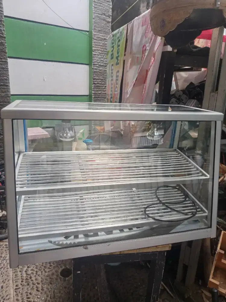 Etalase / Pemanas Ayam Fried Chicken 2 rak 2 lampu