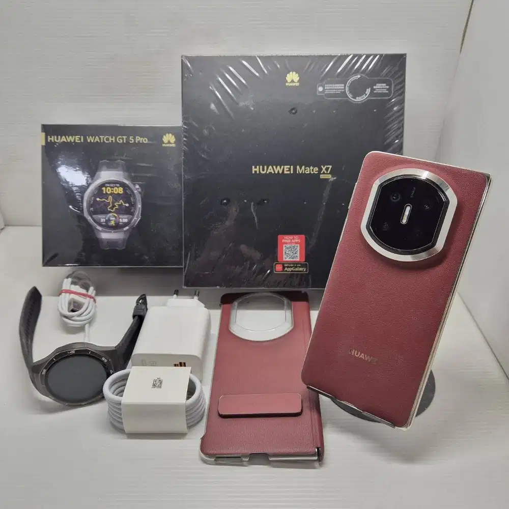 LIKE NEW 99% GRESS HUAWEI MATE X7 X MAGE 16/512 NEBULA RED + GT 5 PRO