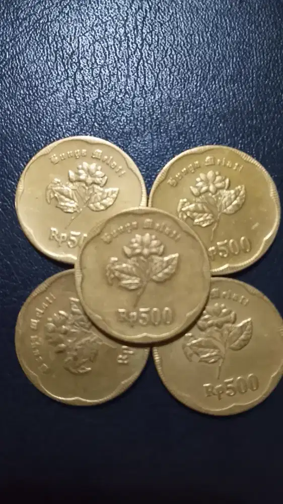 Uang Coin Kuno Indonesia MELATI 500.