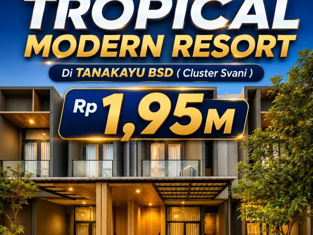 DIJUAL Rumah Furnished BONUS Elektronik di Tanakayu BSD, Cluster Svani