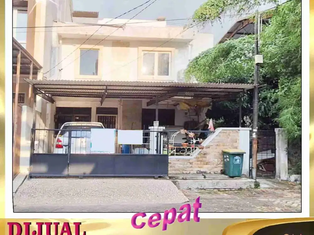 DIJUAL RUMAH HOOK 2 LANTAI . LUAS TANAH 96 M² + KELEBIHAN TANAH 40 M²