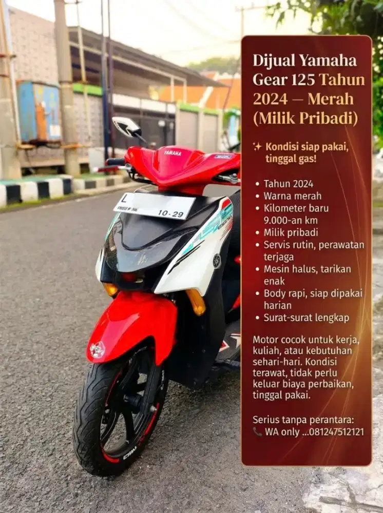 Yamaha Gear 125 - Merah