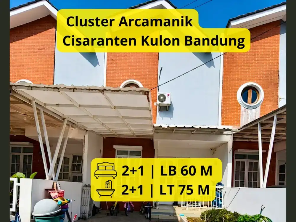 Dijual Rumah Full Furnished di Cluster Arcamanik Cisaranten Kulon Bandung 2 Lantai | Full Furnished | SHM & IMB | Rp 1,2 Milyar