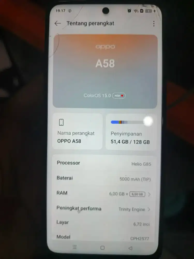 Oppo A58 batangan