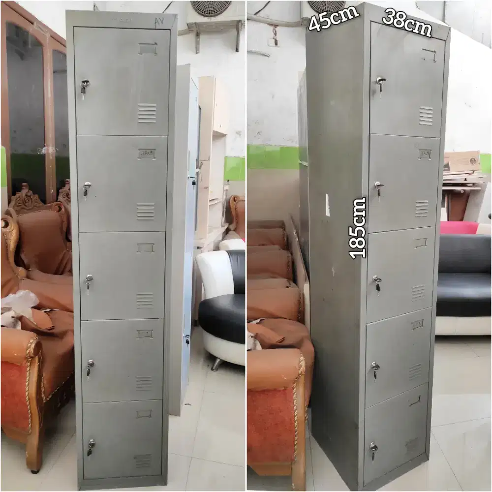 locker bekas merk Tiger 5 Pintu Locker 5 Pintu tebal plat 0,6