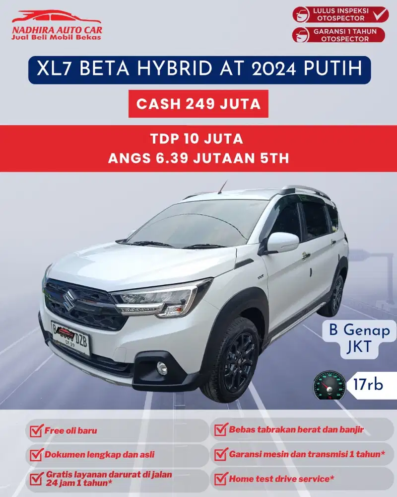 TDP 10 Juta XL7 Beta Hybrid AT 2024 Putih