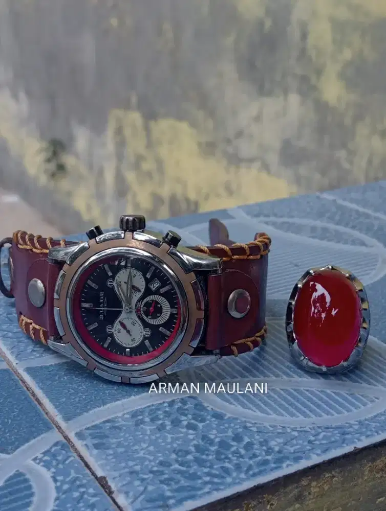Jam Tangan Batu Red Ralesia jumbo koleksi