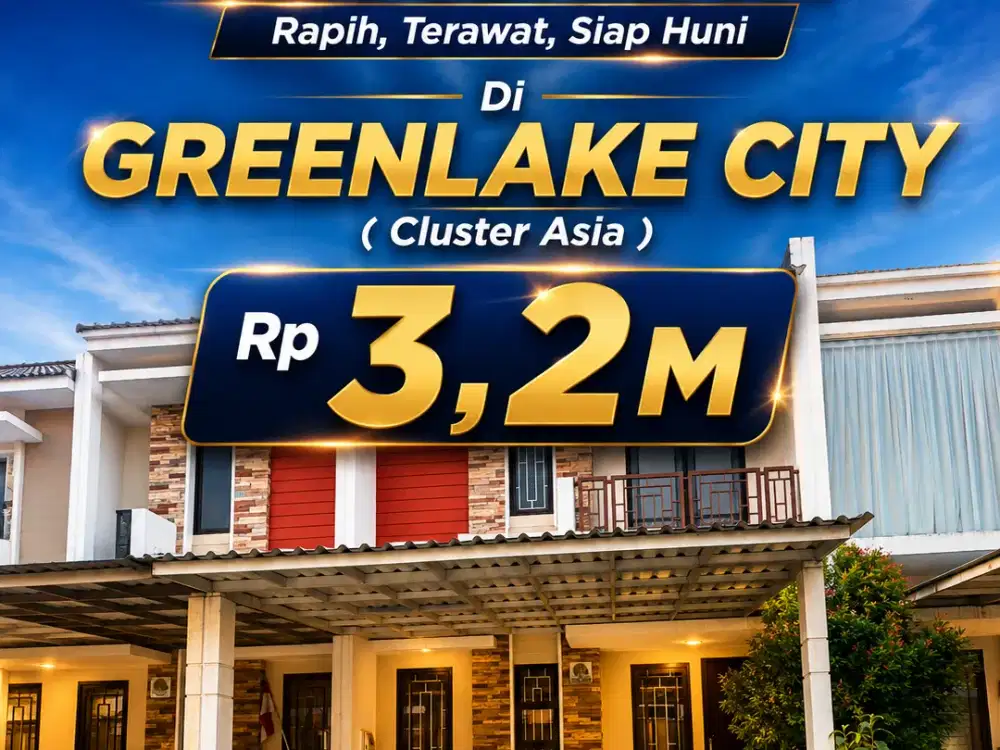 DIJUAL RUMAH 2,5 lantai  Di GREENLAKE CITY