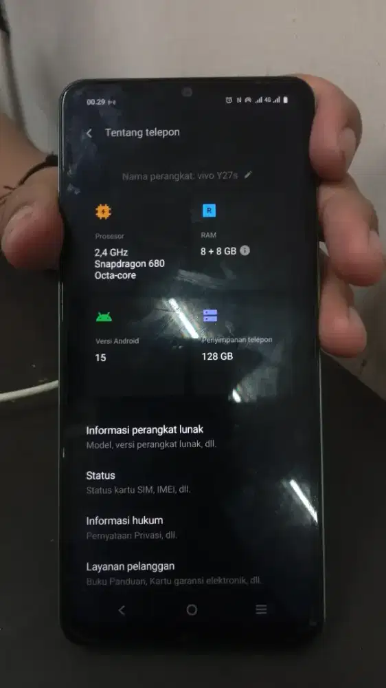 dijual cepat,Vivo y27s harga 1,7 net