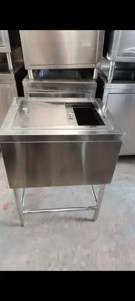kotak icebin stainless pintu sleding 50 x 40 x 30