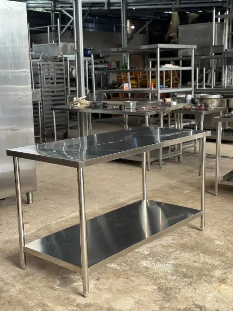 meja Stainless 2 susun like new