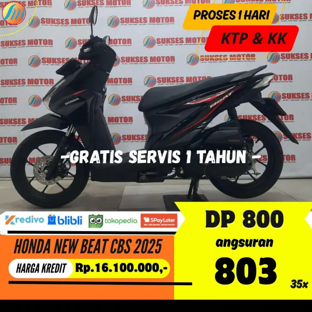 DP 800RIBU HONDA NEW BEAT CBS 2025 ANGSURAN SANGAT RINGAN BERGARANSI