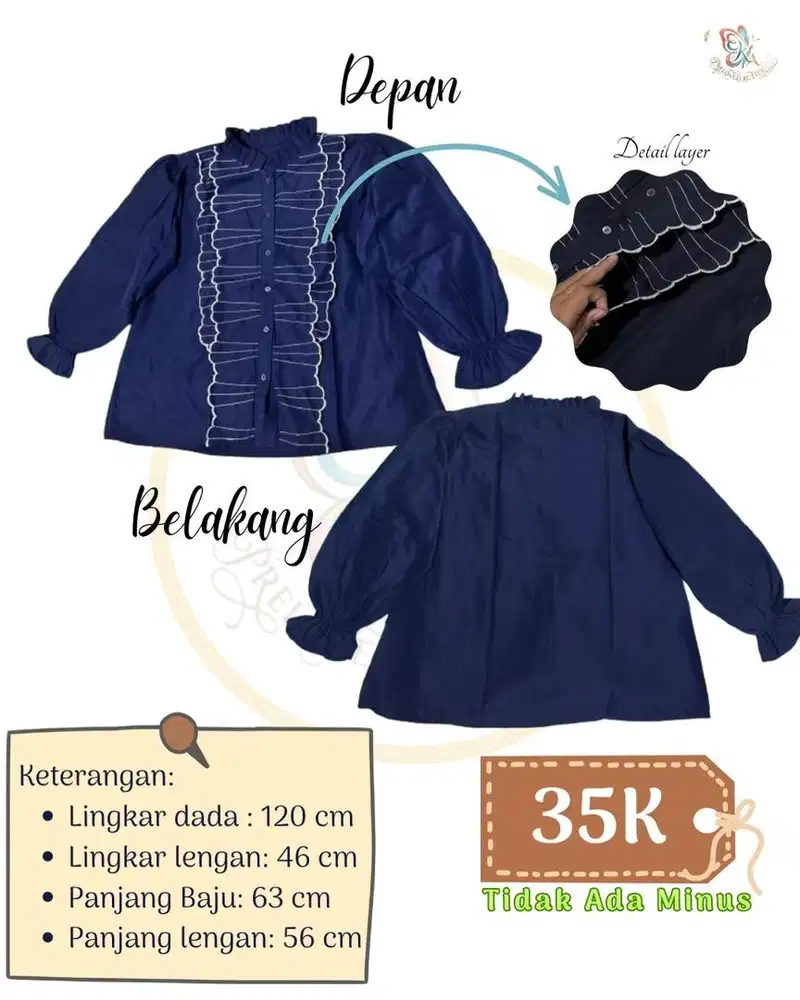 Navy Blouse (Atasan Wanita)
