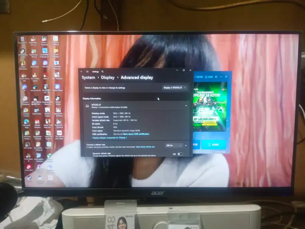 Monitor Acer Nitro XF253Q Z1