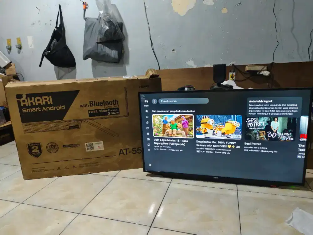 Jual TV led 43in smart akari japan