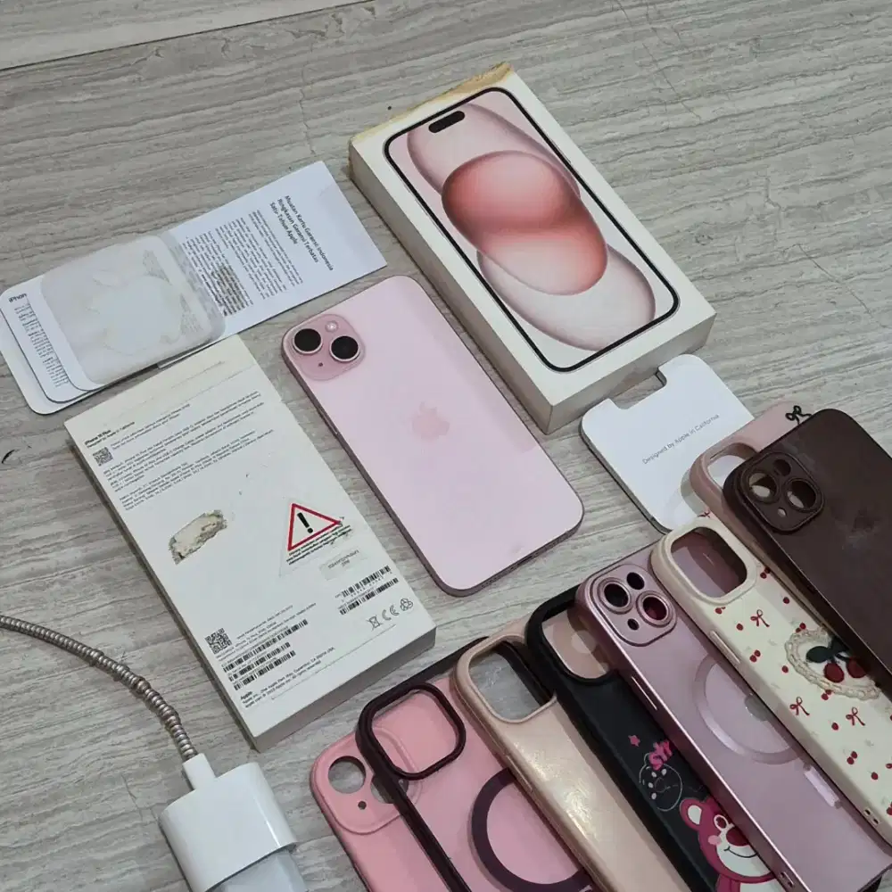 Iphone 15 PLUS 128GB PINK IBOX Fullset Banyak Bonus Murah