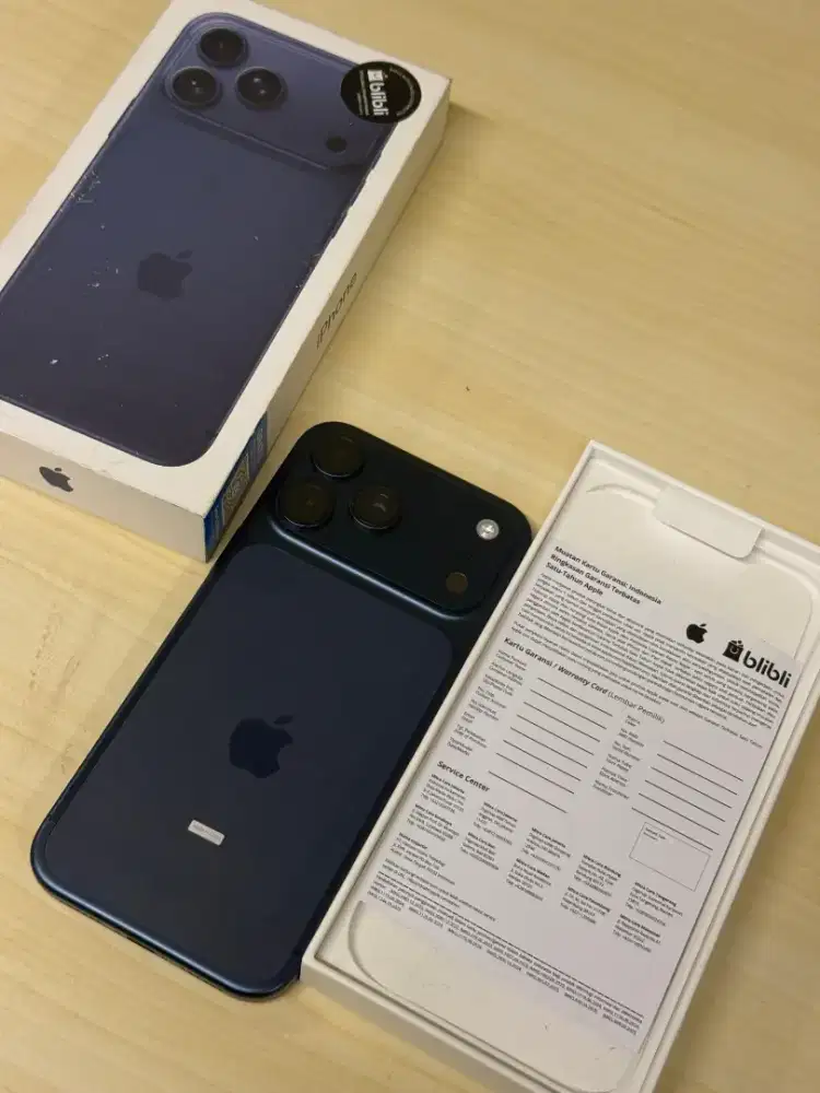 iPhone 17 Pro Max 256gb deep Blue Garansi Resmi iBox Digimap Blibli