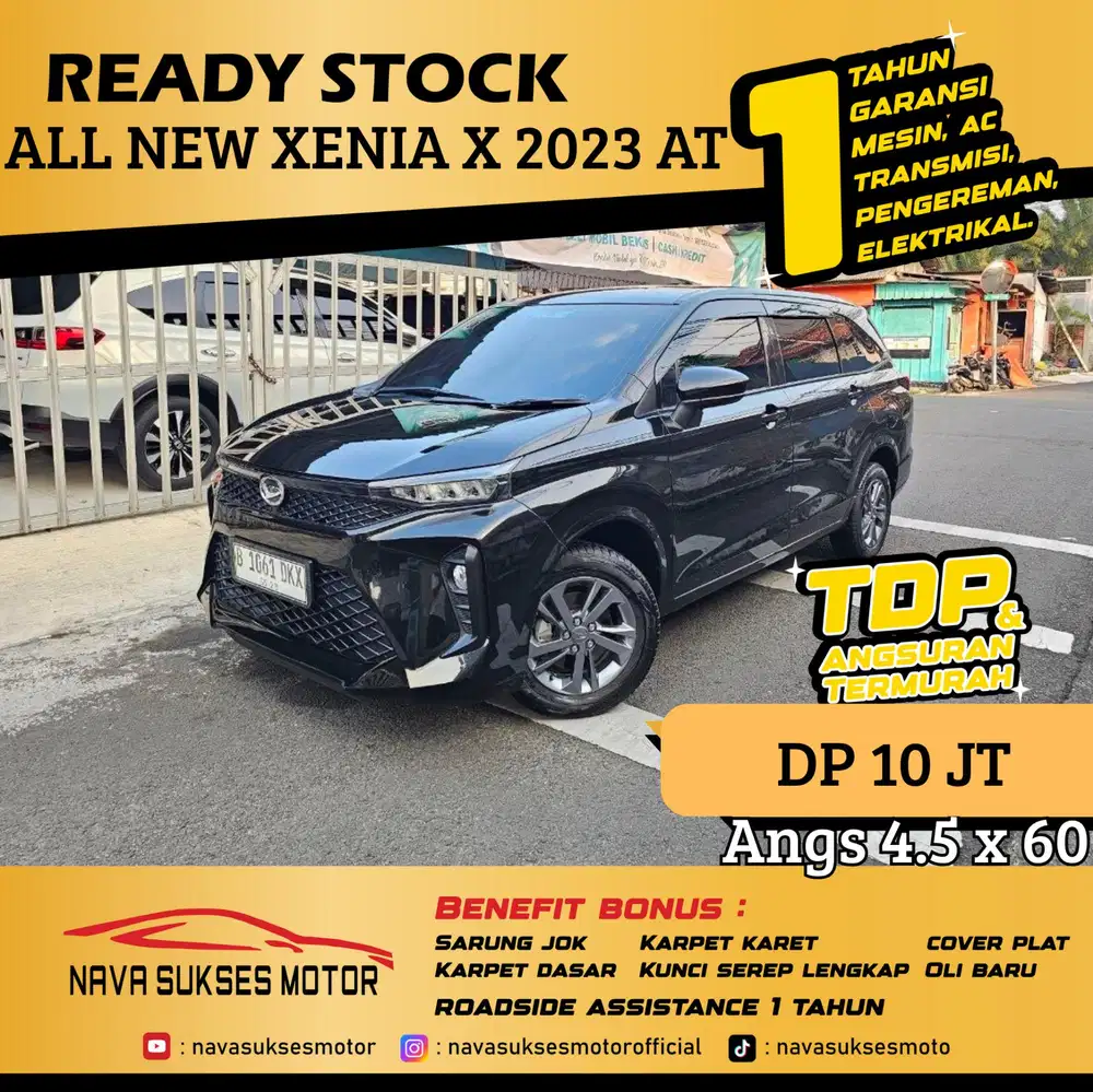 TDP 10 Jt Angs Termurah All New Xenia X 2023 Matic Hitam Low Km