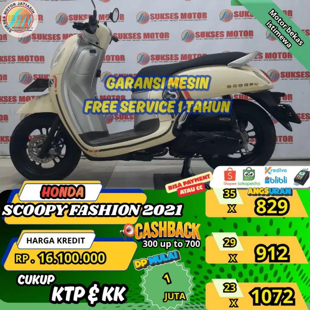 HONDA SCOOPY FASION 2021 PROMO PAMERAN SUKSES SYRTKTP&KK(SUKSESMOTOR)