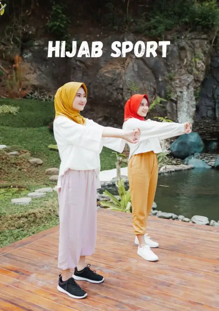 Hijab Sport Jersey Spandex Premium Anti Gerah | Hijab Olahraga Wanita