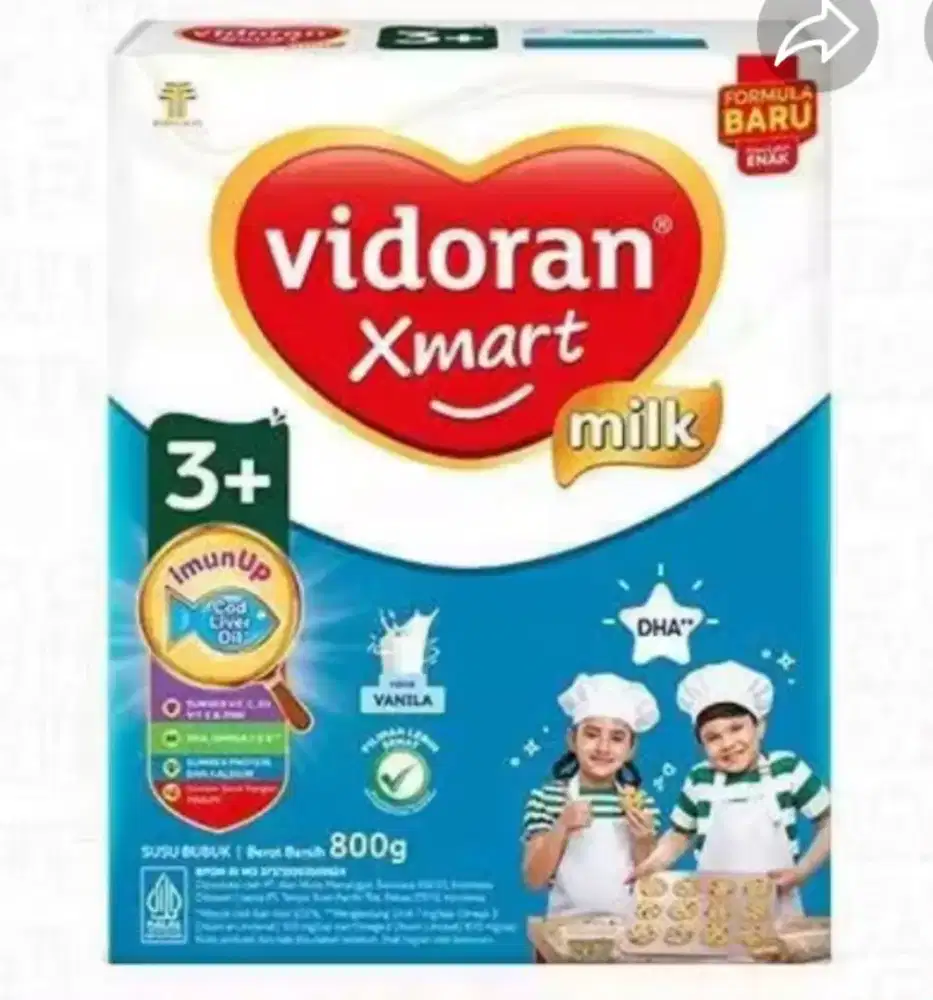 Susu vidoran 3+ madu 800gr