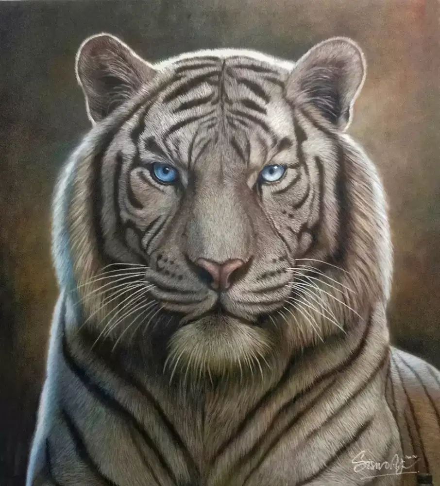 Lukisan harimau putih