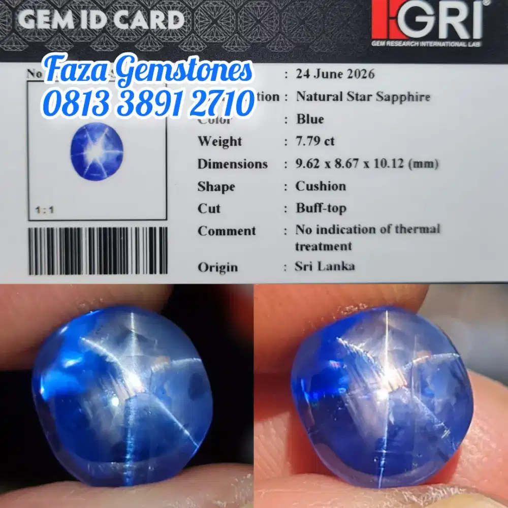 Collectiable Super Quality Star Blue Sapphire Srilanka No Treatment