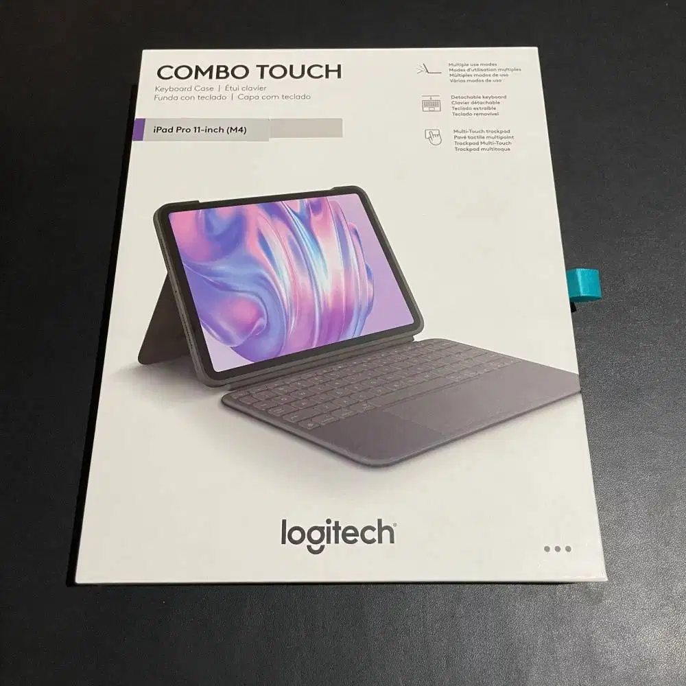 Logitech Combo Touch iPad Pro 11 inci M4 Fullset Original