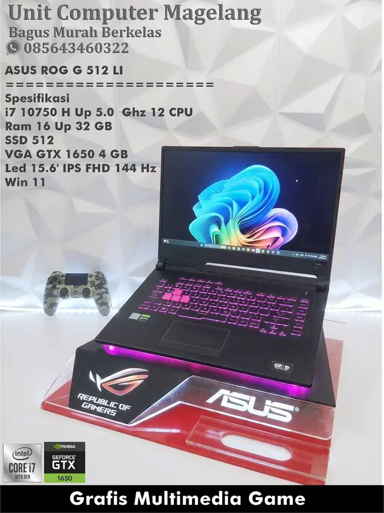 ASUS ROG Strix G512 LI II Highend II I7 10750 H 5.0 Ghz II 16 II GTX