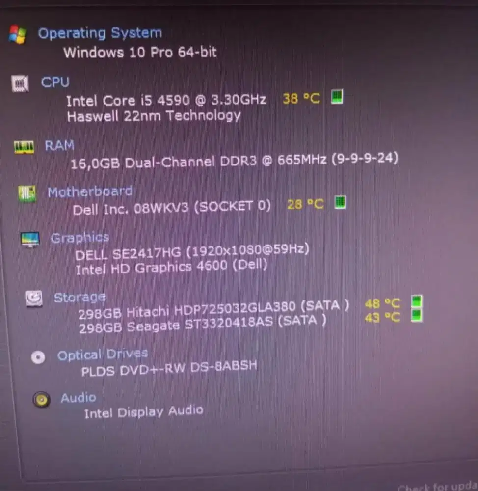 PC Dell i5 4590