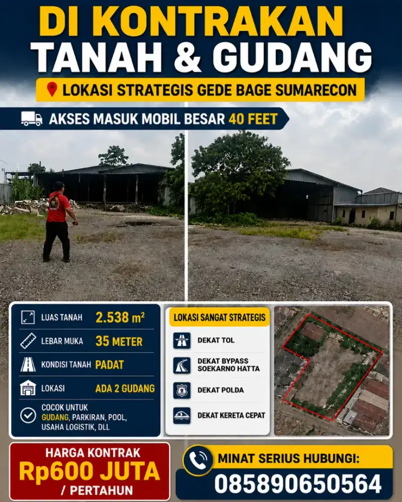 Tanah dan gudang lokasi gedebage Sumarecon