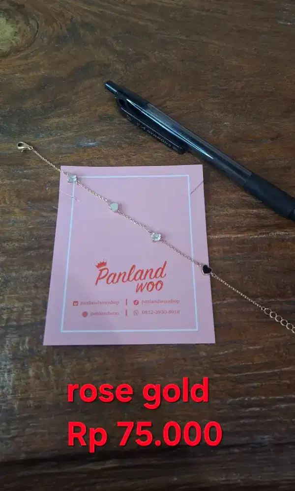 Gelang tangan rose gold