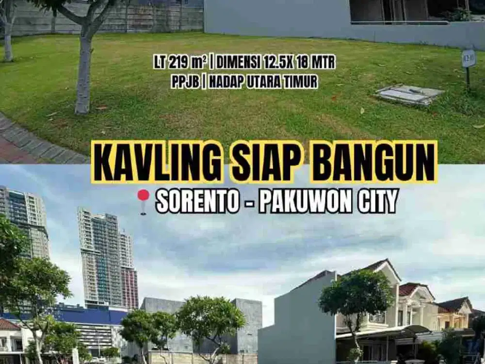HOT Kavling Pakuwon City Cluster Sorento Row Jalan 4 Mobil