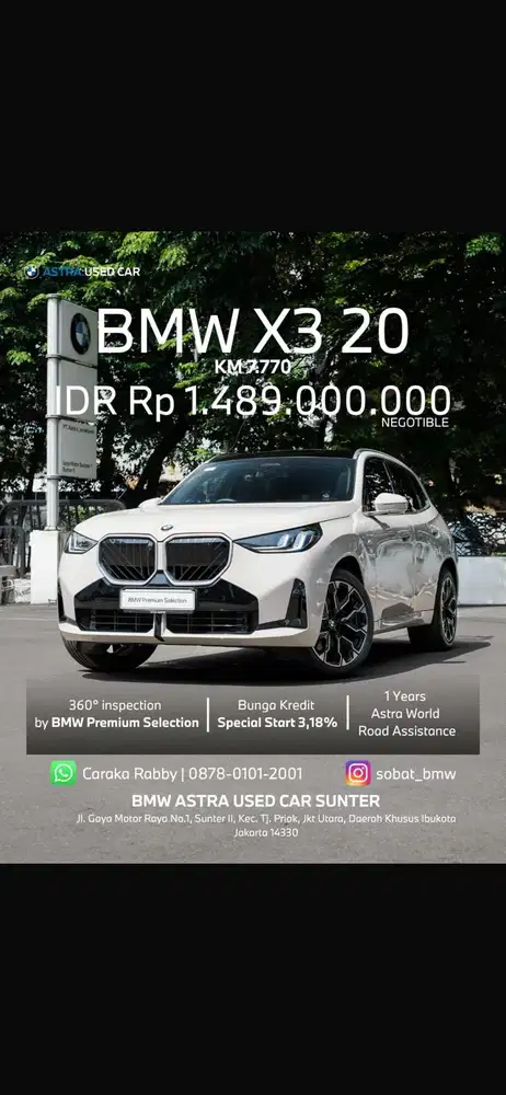 Bmw X3 20i xDrive all new