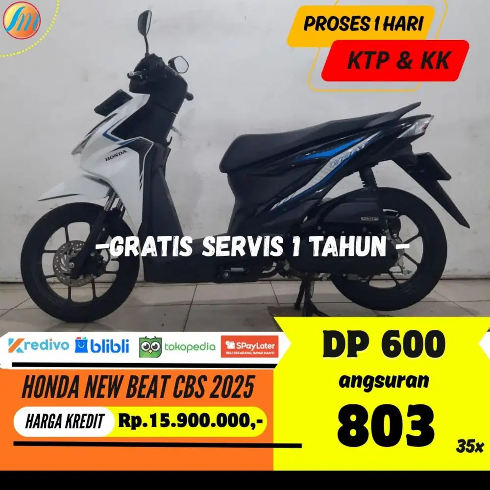 HONDA NEW BEAT CBS 2025 KREDIT DP PROMO 600RB ANGSURAN SANGAT RINGAN