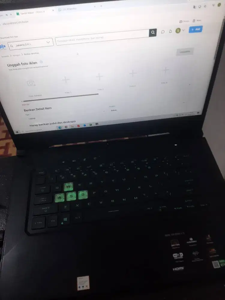 Laptop Gaming dan Editing, Asus tuf FX516PE