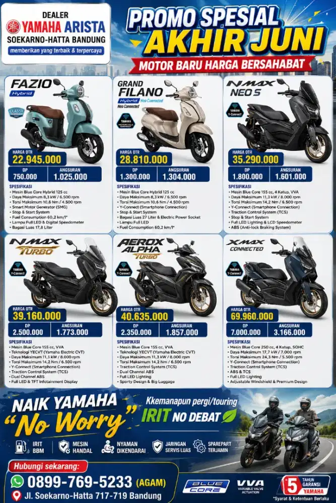 PROMO MOTOR YAMAHA BERKUALITAS – SIAP PAKAI & SIAP JALAN!