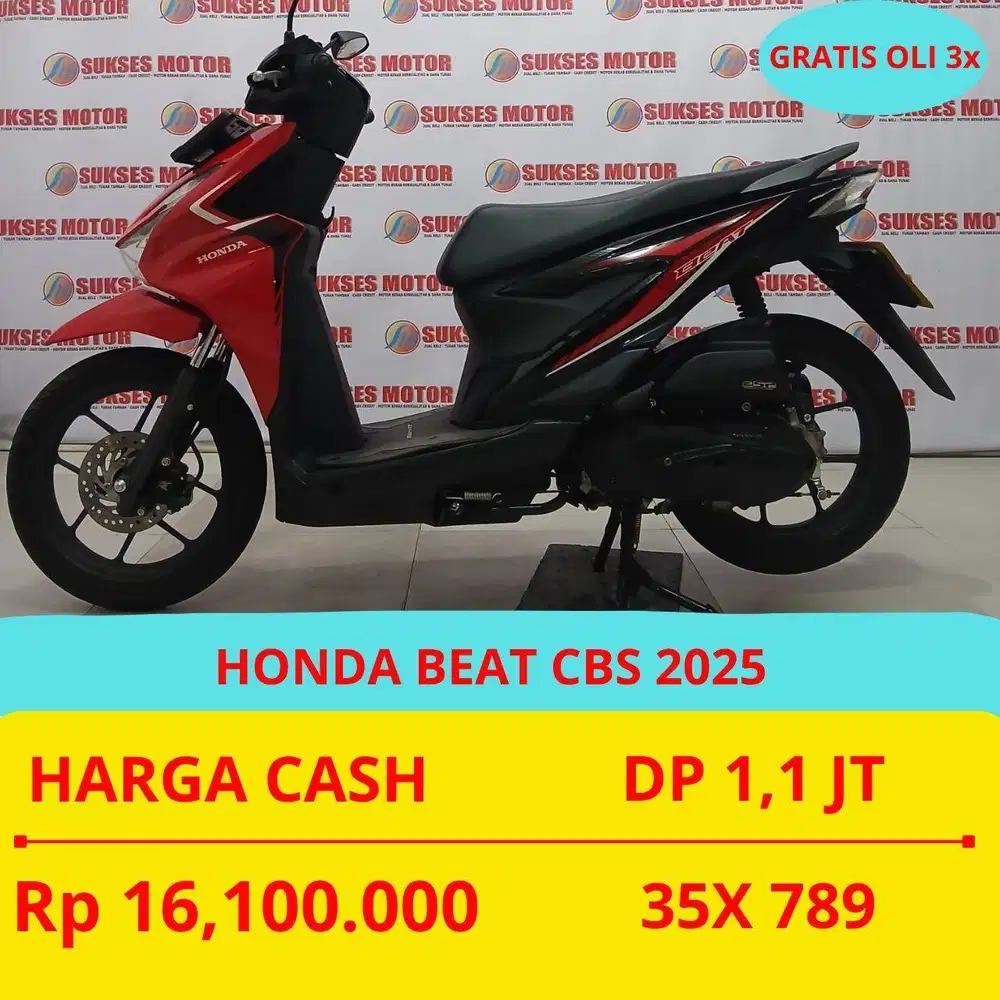 HONDA BEAT CBS 2025 DP MURAH 1,1 JUTA GUYS