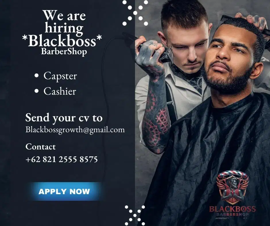 HIRING CAPSTER & CASHIER Barbershop