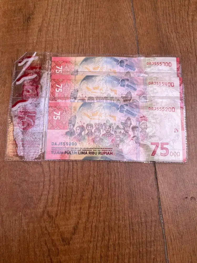 DIJUAL UANG RP75.000 HUT RI
