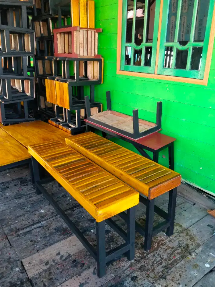 Kursi tunggu untuk toko warung cafe panjang 120 cm