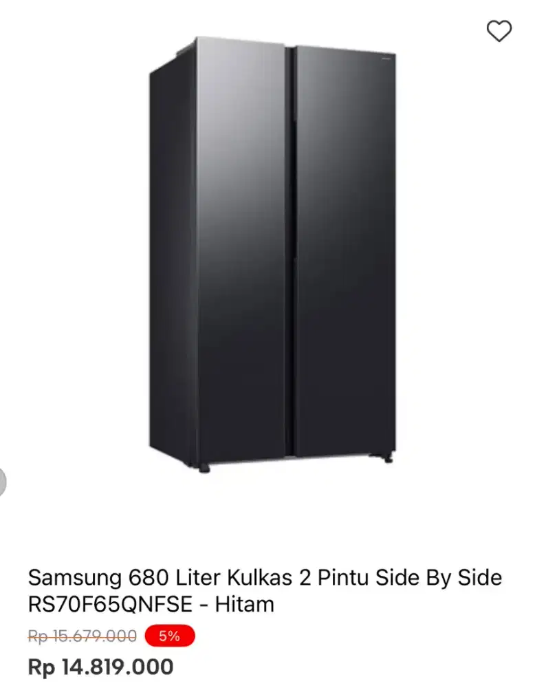 KULKAS SAMSUNG SBS 2 PINTU RS70F65QNFSE