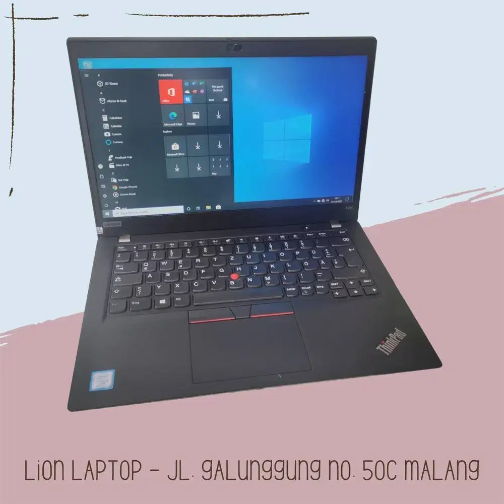 RAM 16GB SSD 256GB Core i5 Gen 8 Slim Lenovo Thinkpad X390 [29|06]