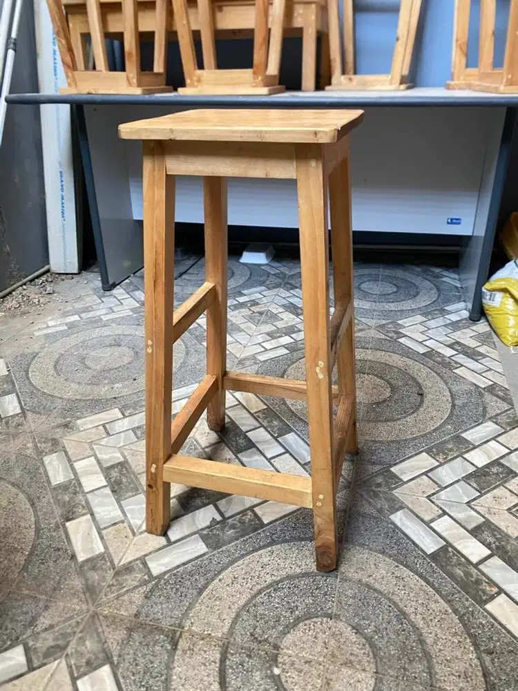 kursi bar kayu minimalis T100 100cm