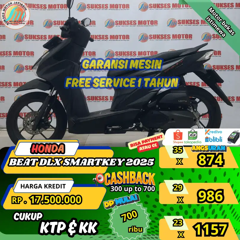 HONDA BEAT SMARTKEY 2025 PROMOPAMERAN SUKSES SYRTKTP & KK(SUKSESMOTOR)